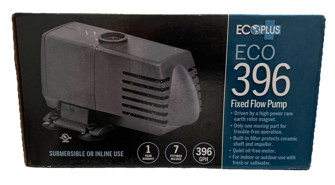 EcoPlus Eco 396 Water Pump Fixed Flow Submersible Or Inline For Aquariums, Po... gallery