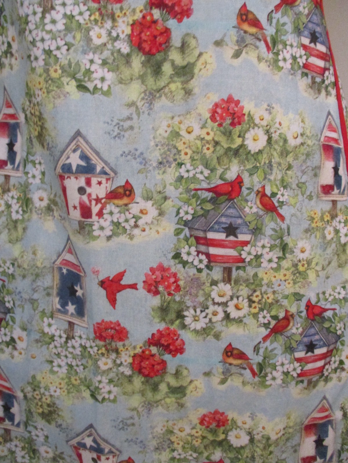 HANDMADE BIB APRON PATRIOTIC CARDINAL BIRDHOUSES gallery