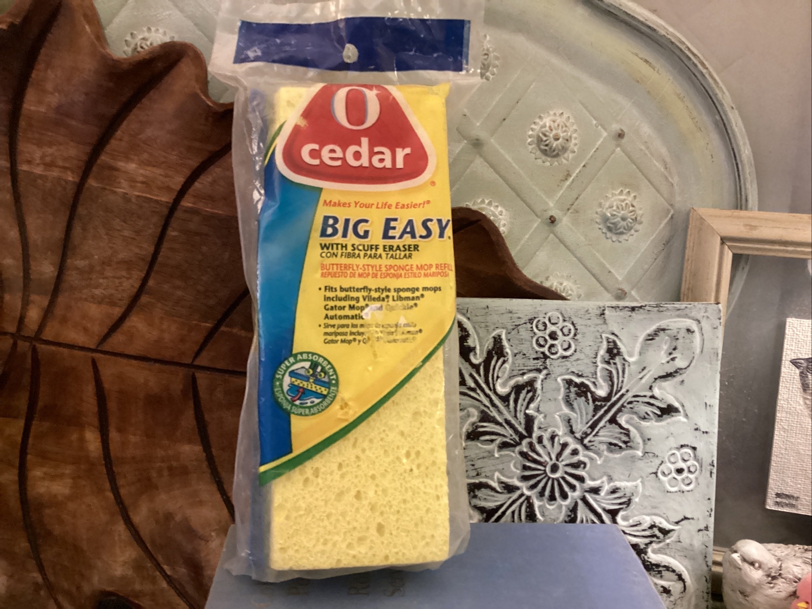 O Cedar Big Easy Flat Sponge Mop Refill Super Absorbent Sponge NOS NIB Yellow gallery