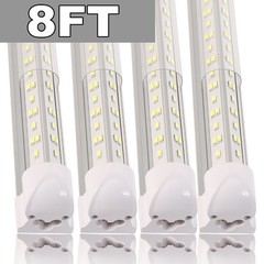 12-48PC 8FT LED Shop Light Linkable Ceiling Tube Fixture 144W Cold White 18000LM