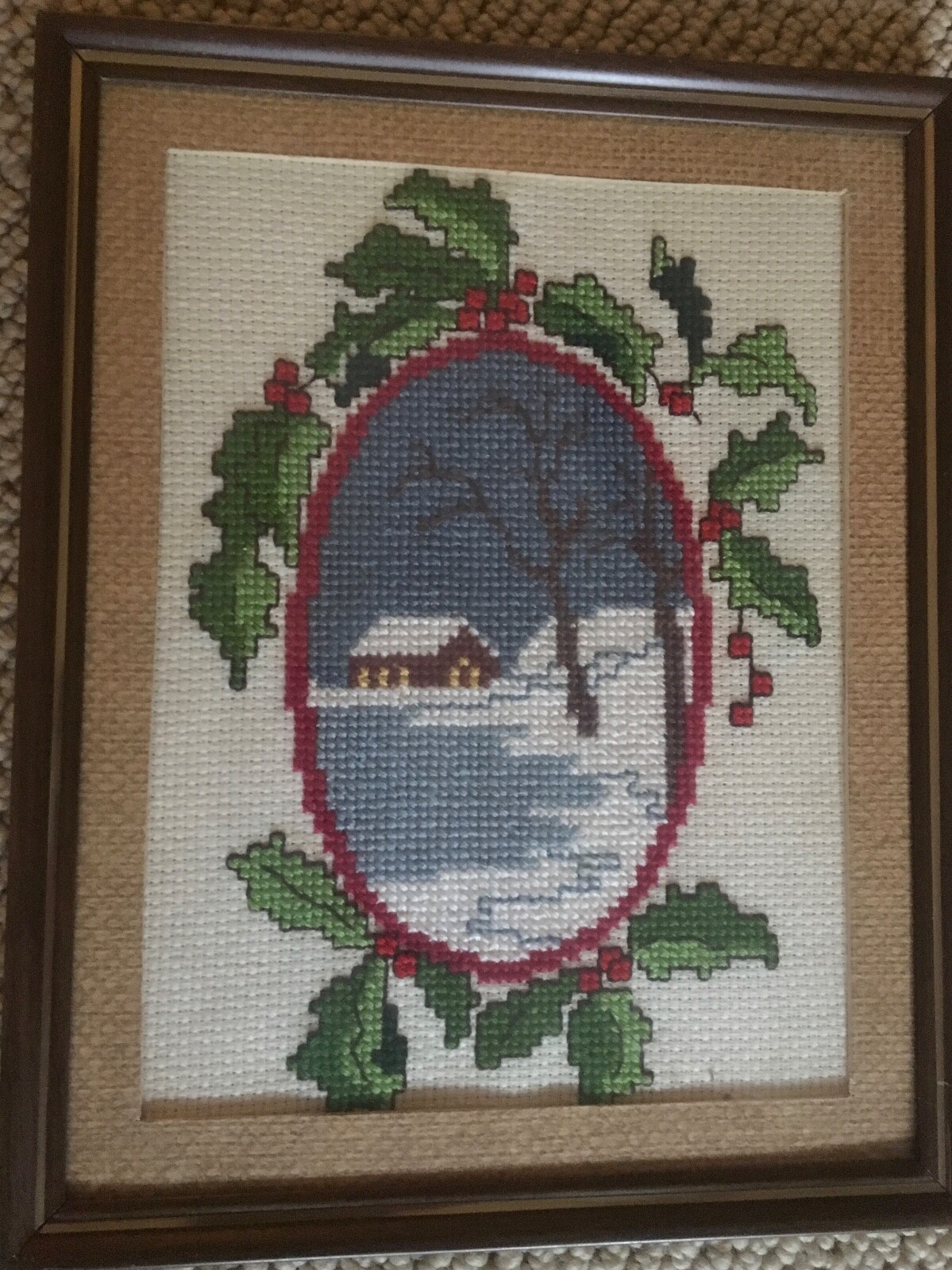 Four Seasons CrossStitch Embroidered Pictures Wall Art Winter Summer Fall Spring gallery