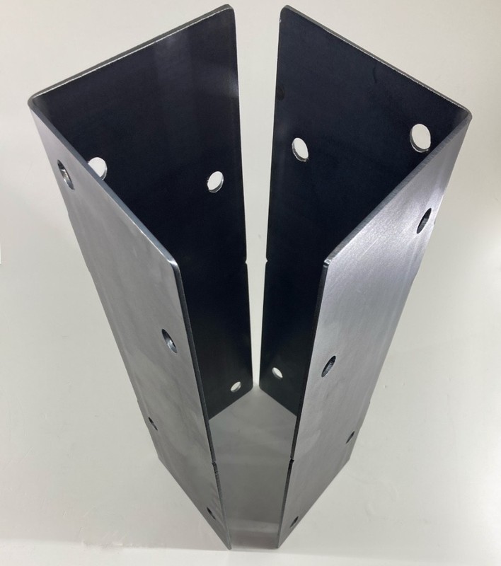 PostHugger™ 2Pc Clamshell Union Splice Bracket for 4x4’s or 6x6's | 1/8" Thick gallery