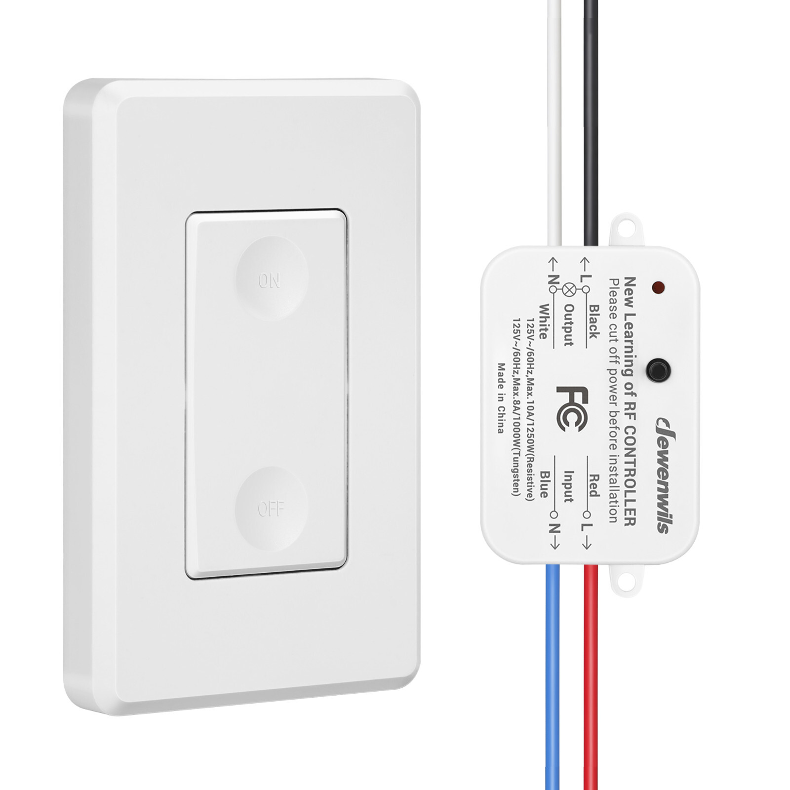 DEWENWILS Wireless Light Switch and Receiver Kit Remote Control Wall Switch 100F gallery