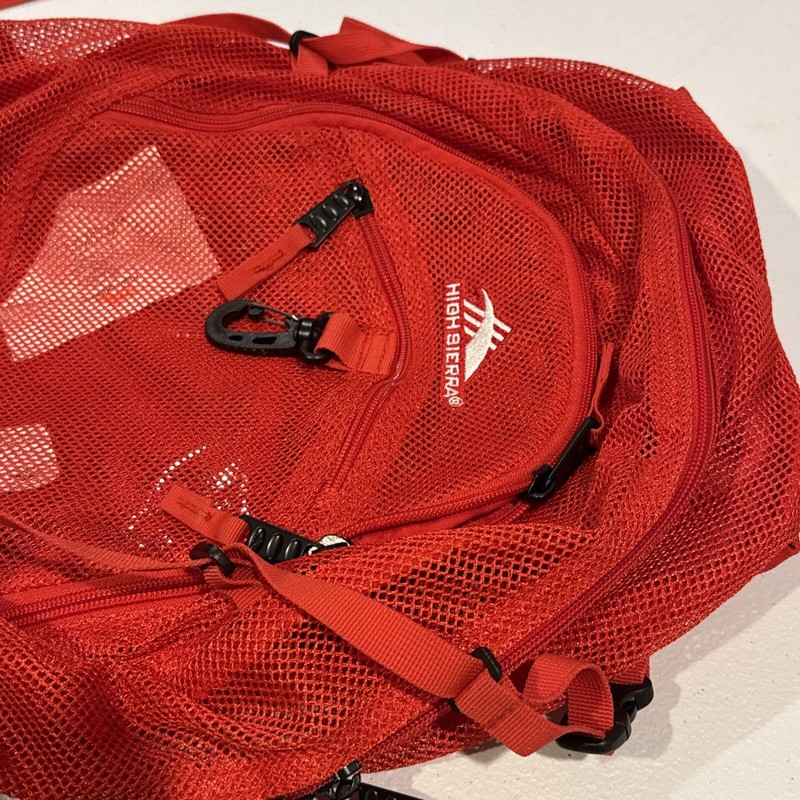 High Sierra Airhead Mesh Backpack 53638 Red w/ Black Hardware 5