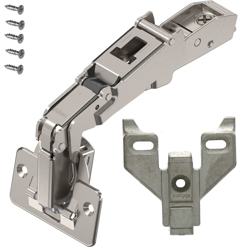 Wide Angle 170° Hinge Set for Face Frame, Full Overlay, 0mm Plate - 2 Pack gallery