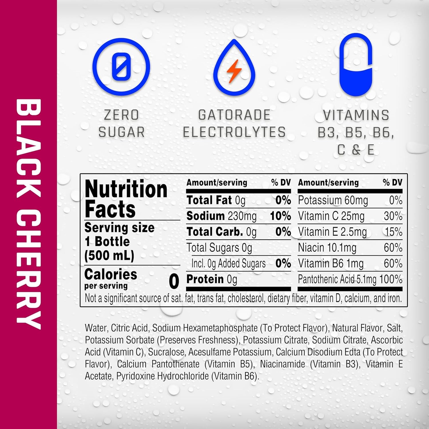 Propel Black Cherry Zero Calorie Sports Drink Water with Electrolytes gallery