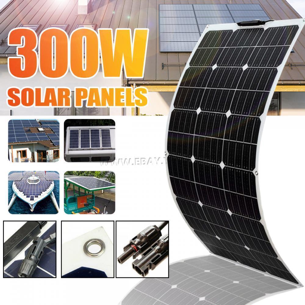 300W Flexible Solar Panel Outdoor IP68 Hi-Efficiency Roof Solar Modul US SUPPLY gallery