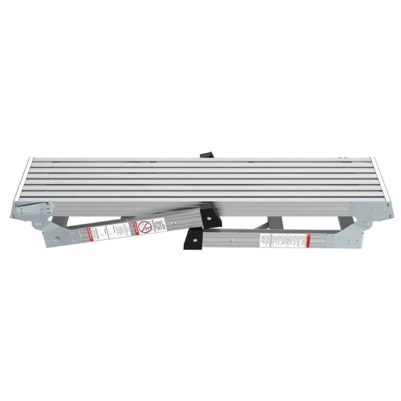 40" Work Platform Aluminum Portable Bench Folding Ladder ANSI Capacity 225 LBS gallery