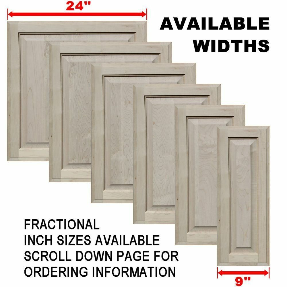 Unfinished Maple Square Raised Panel Cabinet Doors (Up to 24"H) gallery
