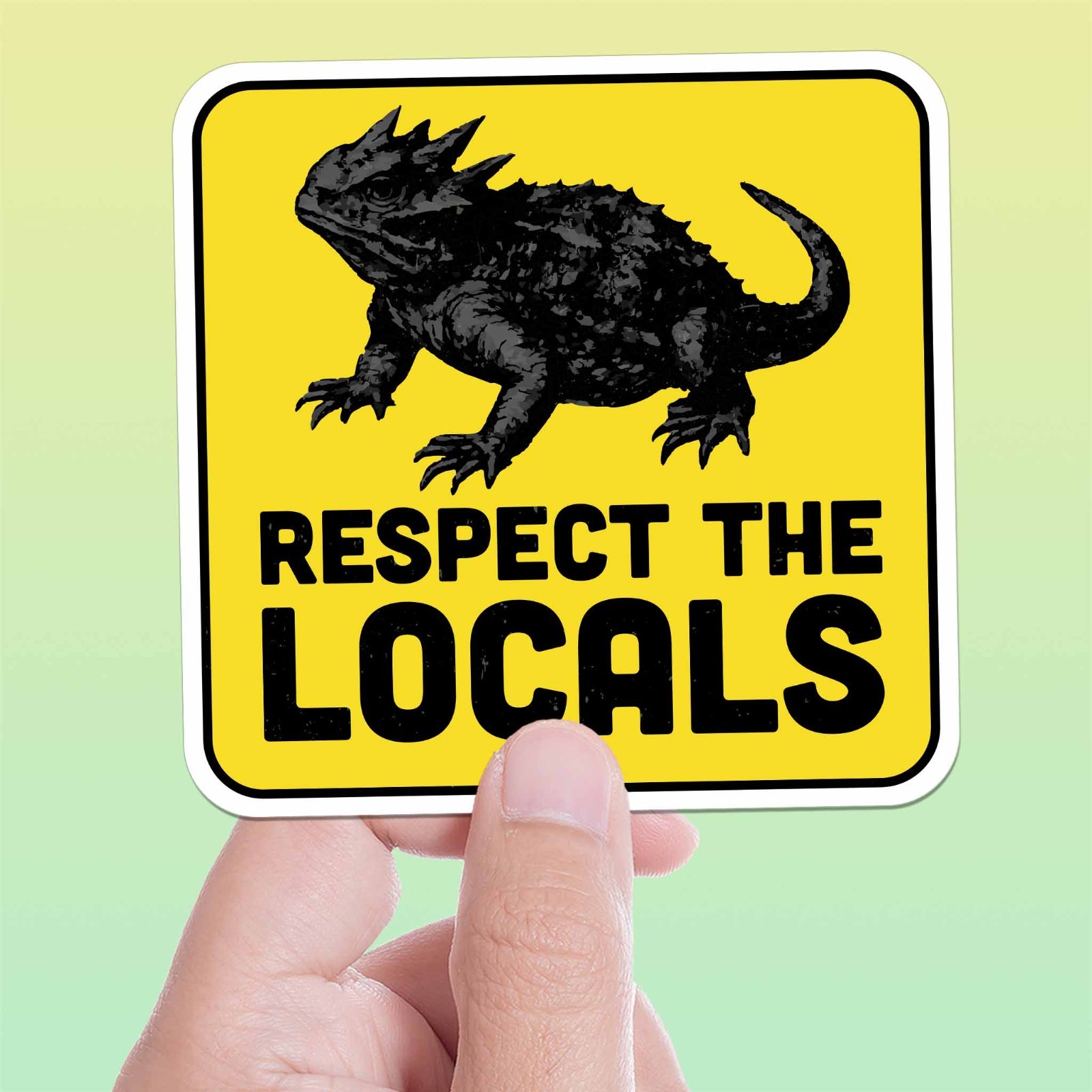 Respect the Locals Texas Horned Lizard Sticker - TX Toad Decal for Laptop gallery