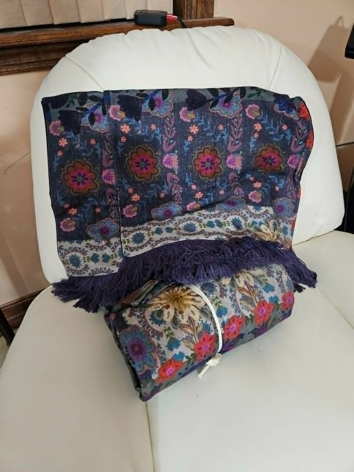 Natural Life Bedding Set Boho Fringe Bedspread and 2 Shams KING size NEW gallery