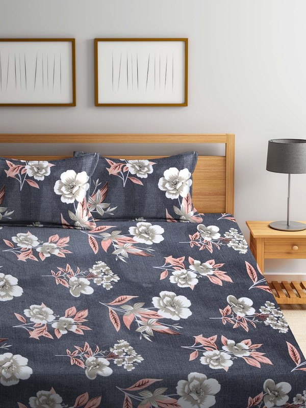 Cotton Blend Double Bedsheet with 2 Pillow Cover IB 42 gallery