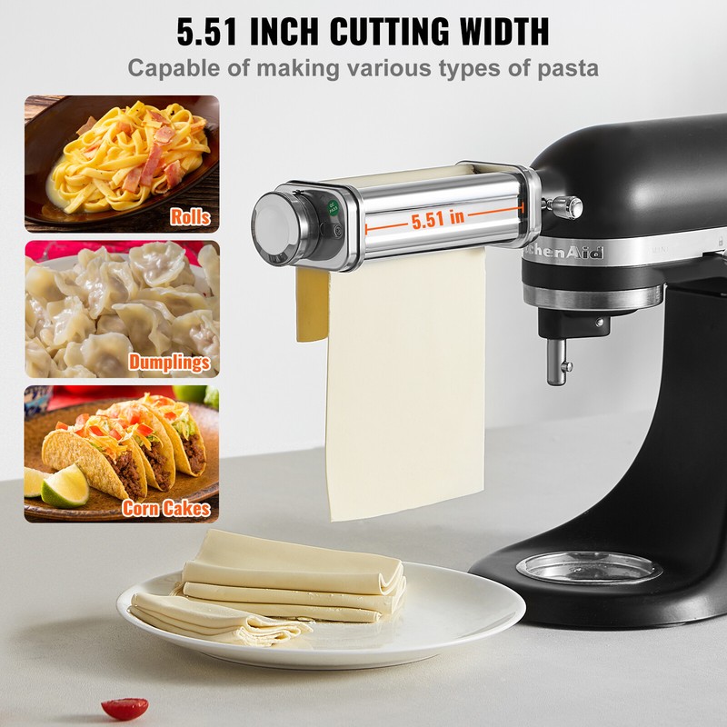 VEVOR 1pc Pasta Attachment for KitchenAid Stand Mixers Pasta Roller Cutter gallery