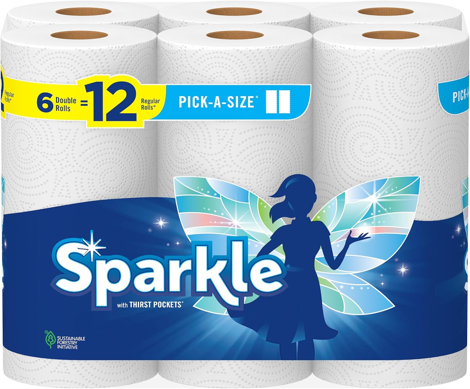 Paper Towels 6 Double Rolls (660 Sheets Total) Strong 2-Ply Kitchen Everyday Use gallery