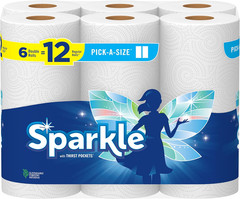 Paper Towels 6 Double Rolls (660 Sheets Total) Strong 2-Ply Kitchen Everyday Use