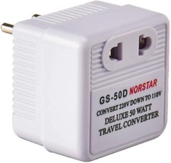 50 Watt Step Down Converter – International Travel Converter – 220-240 V to 110-