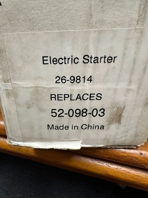 Rotary Part # 26-9814 Electric Starter Replaces Kohler Part # 52 098 03S gallery