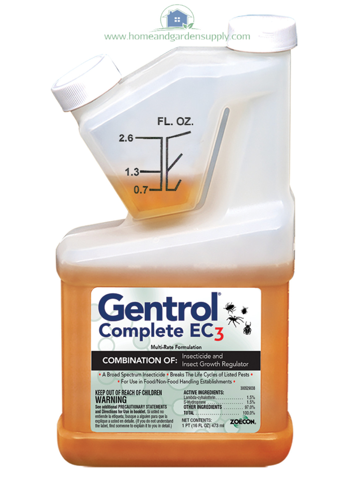 Gentrol Complete EC3 Kills Crawling, Flying & Pantry Insects- 16 fl oz by Zoecon gallery