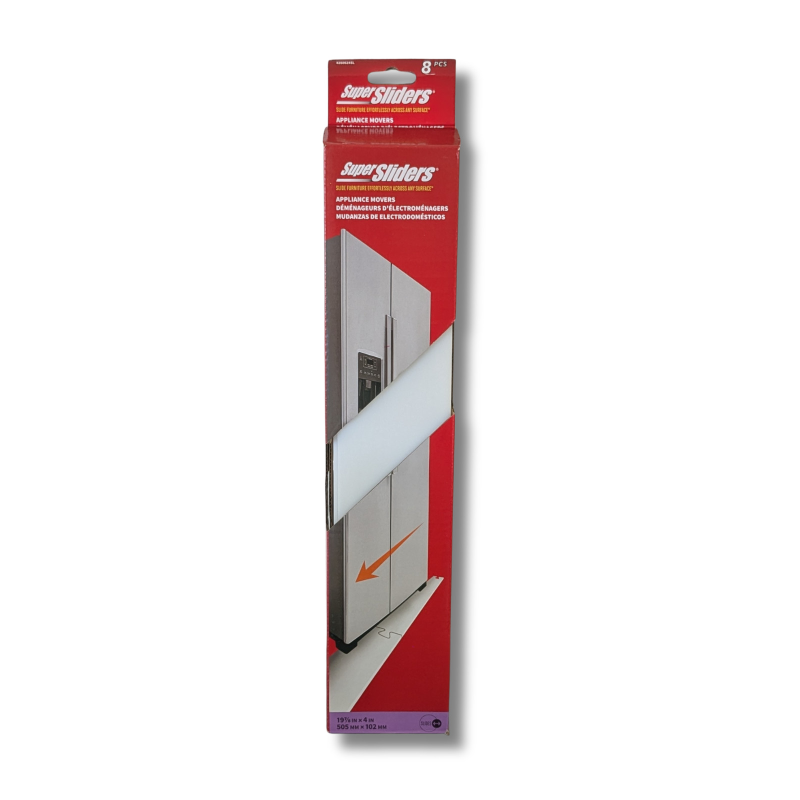 SuperSliders 4260624SL Appliance Movers 8 Pack 19-7/8 x 4 In gallery