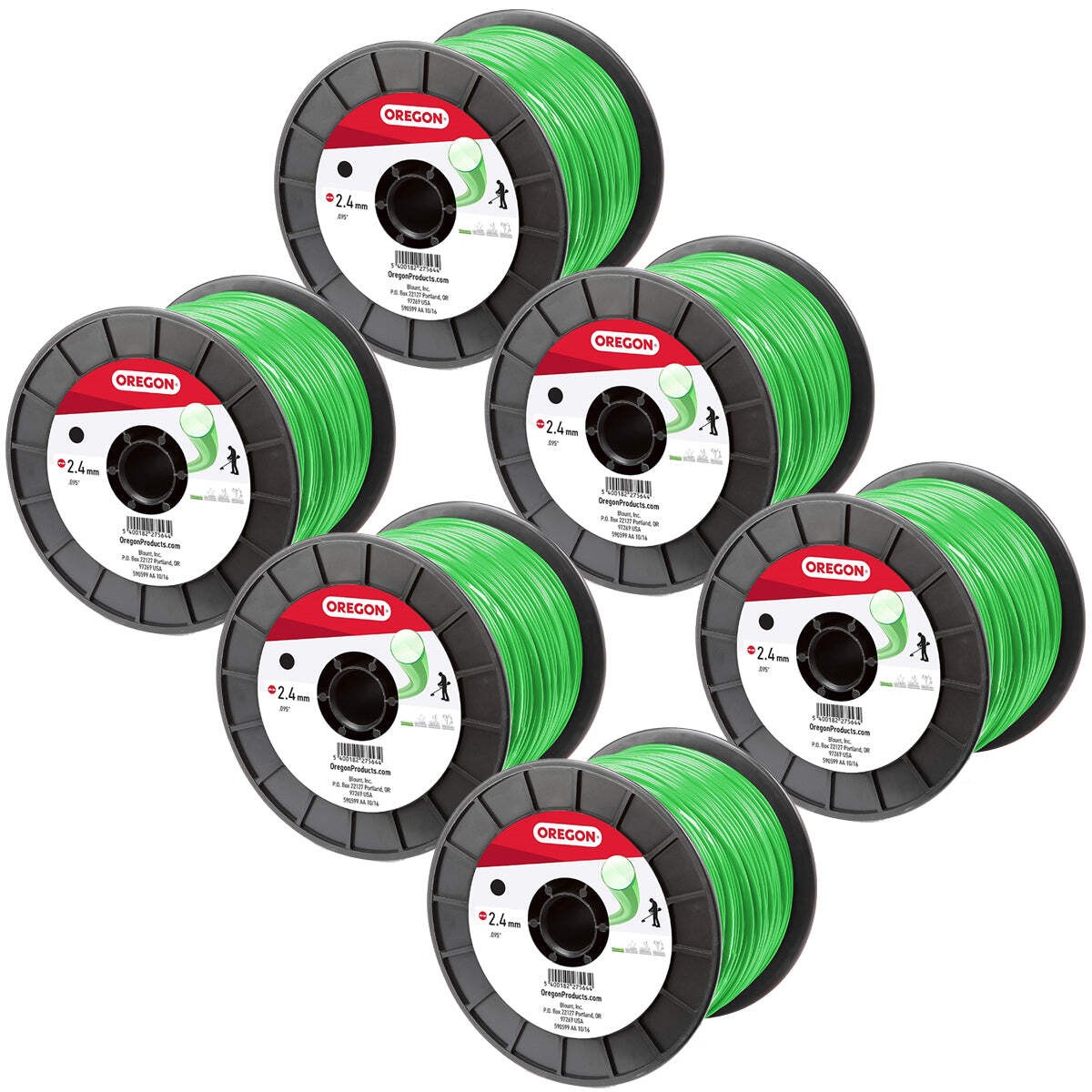 (6) Oregon 69-365 Round String Trimmer Line 3lb Spool .095 inch 866 ft. gallery