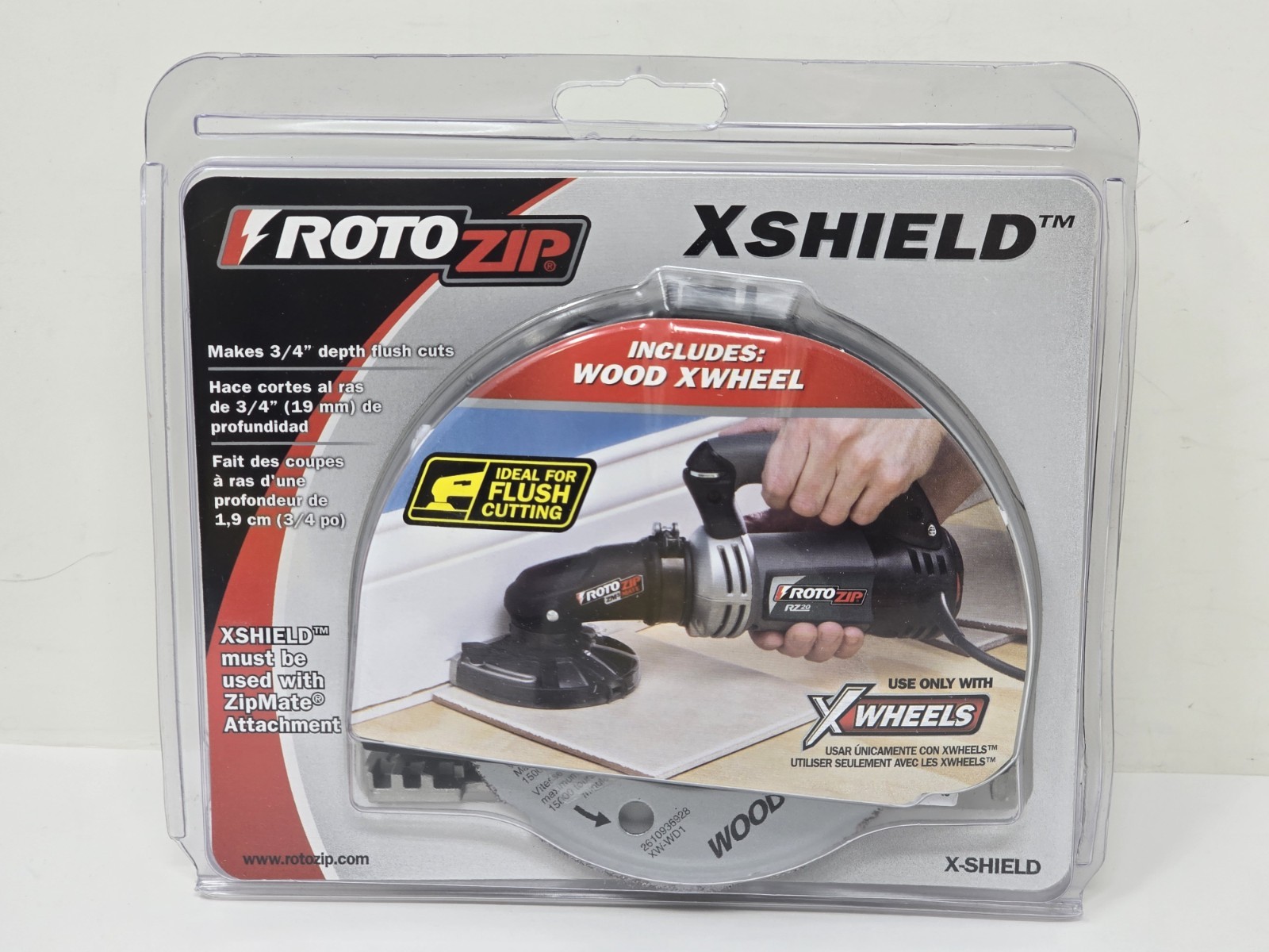 RotoZip XShield (w/ Wood XWheel) for RotoZip Spiral Saw & Zipmate ZM2/ZM3 - NEW gallery