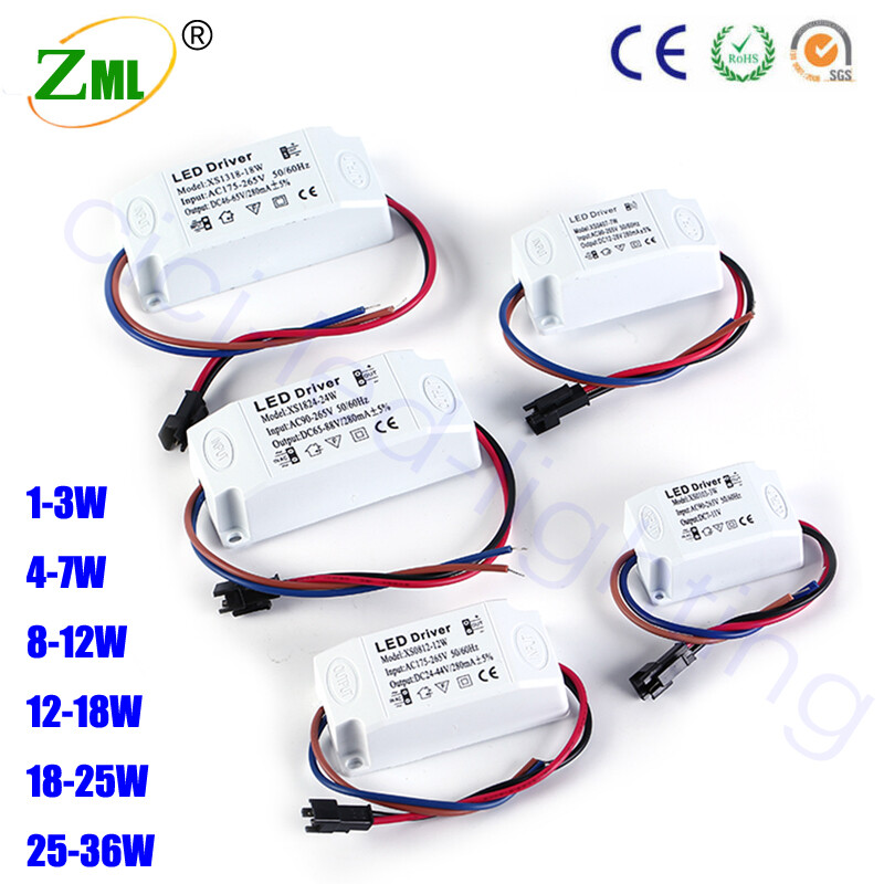 LED Driver 3W 18W 24W 36W DC 12V Transformer 300ma Power Adapter Home Converter gallery