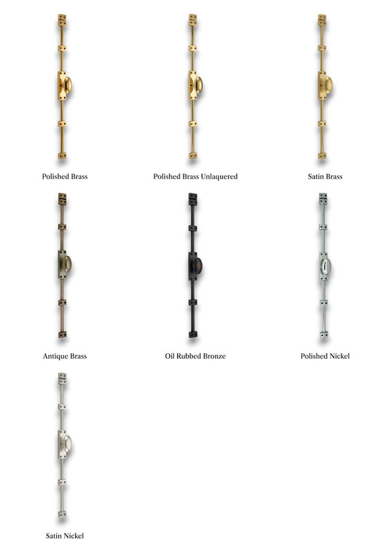 Solid Brass Egg Knob Cremone Bolt 1200 Series CB-1200-75 Satin Brass Hardware gallery