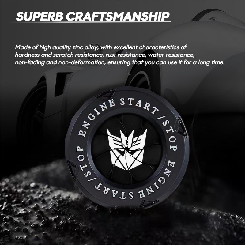 Universal Push Start Button Cover for Cars and Motorcycles Interior Accessory gallery