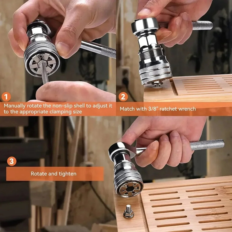 10-19mm Universal Socket Tool Adjustable Multifunction Wrench Sleeve Adapter Kit gallery