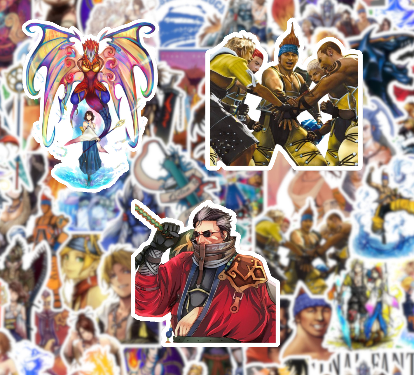 25/50 Final Fantasy X Sticker Pack - Waterproof Vinyl - FFX Tidus Tuna gallery