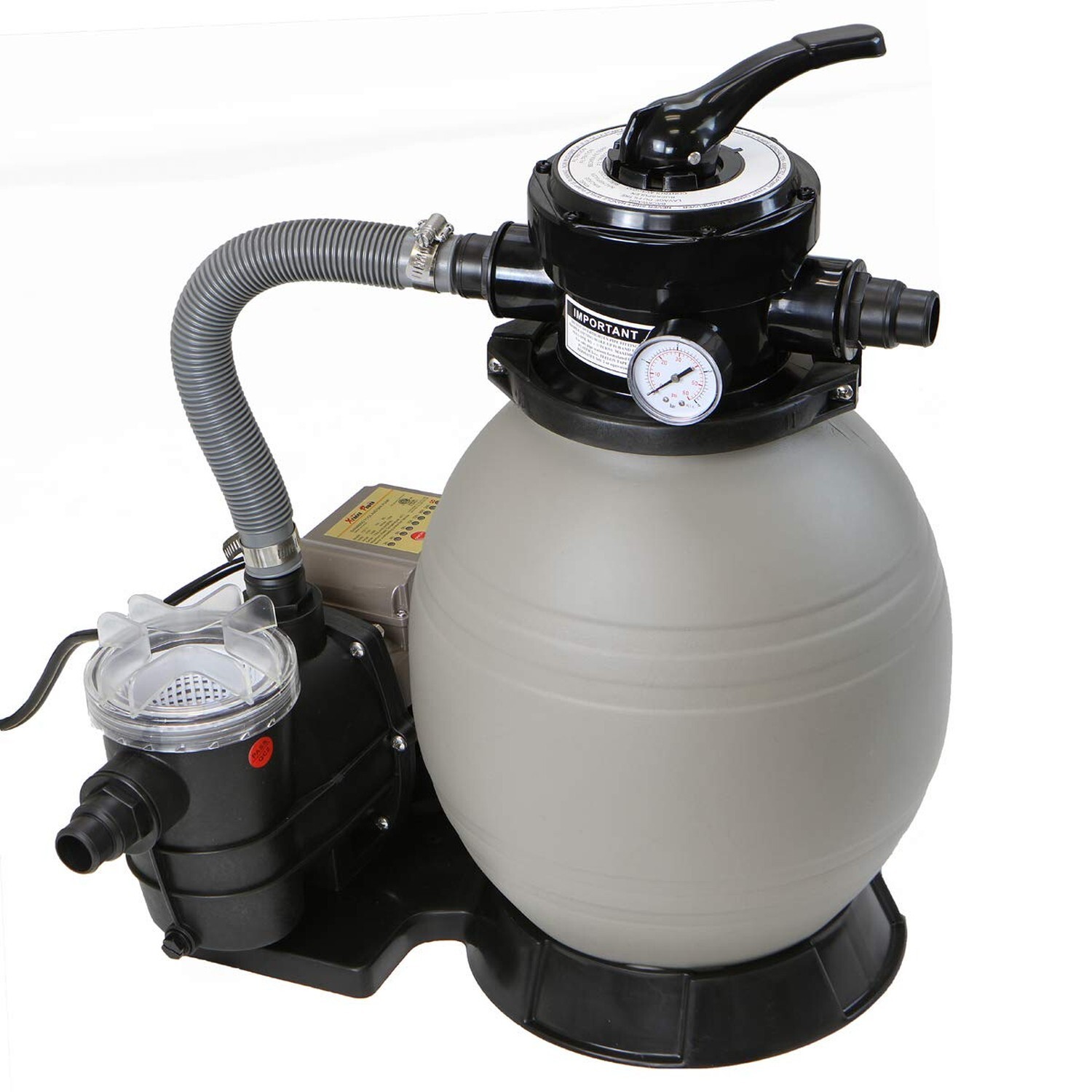 XtremepowerUS 2640GPH 13" Sand Filter w/ 3/4HP Digital Programmer Timer Above... gallery