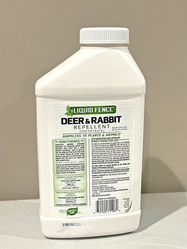 Deer and Rabbit Repellent 32 oz. Concentrate Scent Deters Off Lawns Flower Beds gallery