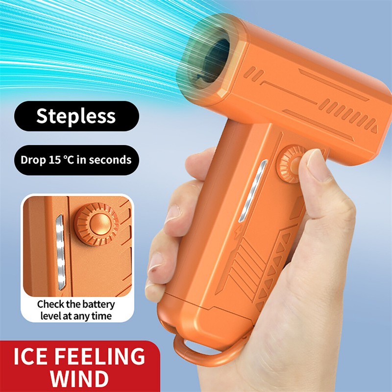 Handheld Dust Blower Stepless Speed Adjust Rechargeable Fan for Home Car Camping gallery