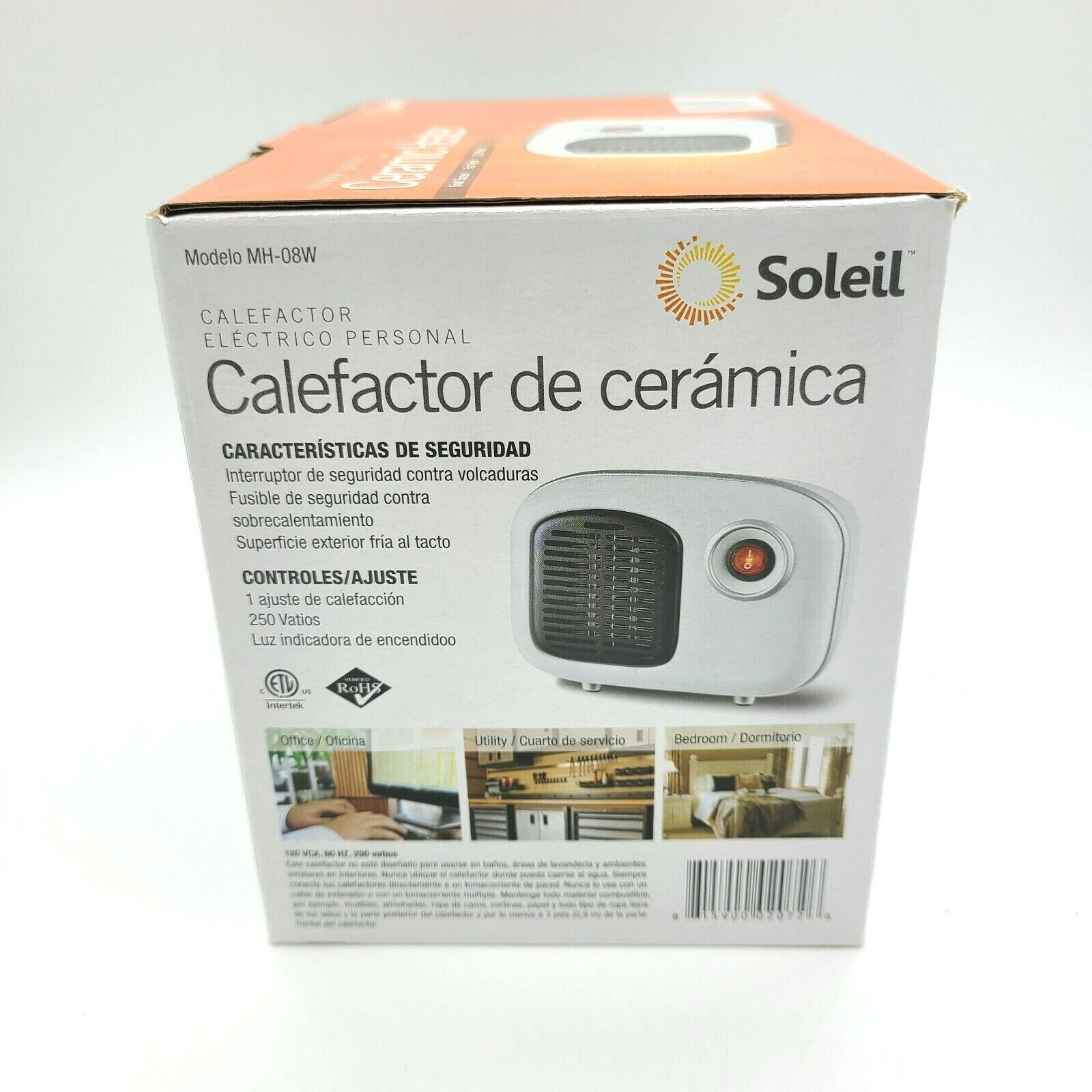 Soleil Personal Indoor Ceramic Mini Heater White New 250W Free Shipping gallery