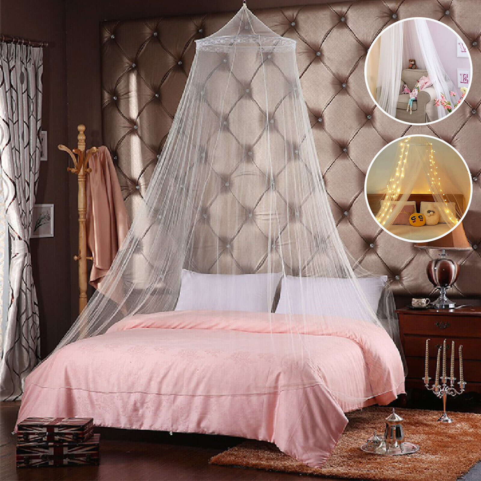 Elegant Lace Bed Canopy Princess Mosquito Net Netting Bedding Single Queen Size gallery