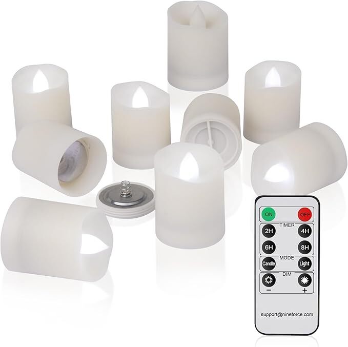 LED Flameless Candles Tea Lights Candle Votive Flameless Candle w/ Remote &Timer gallery