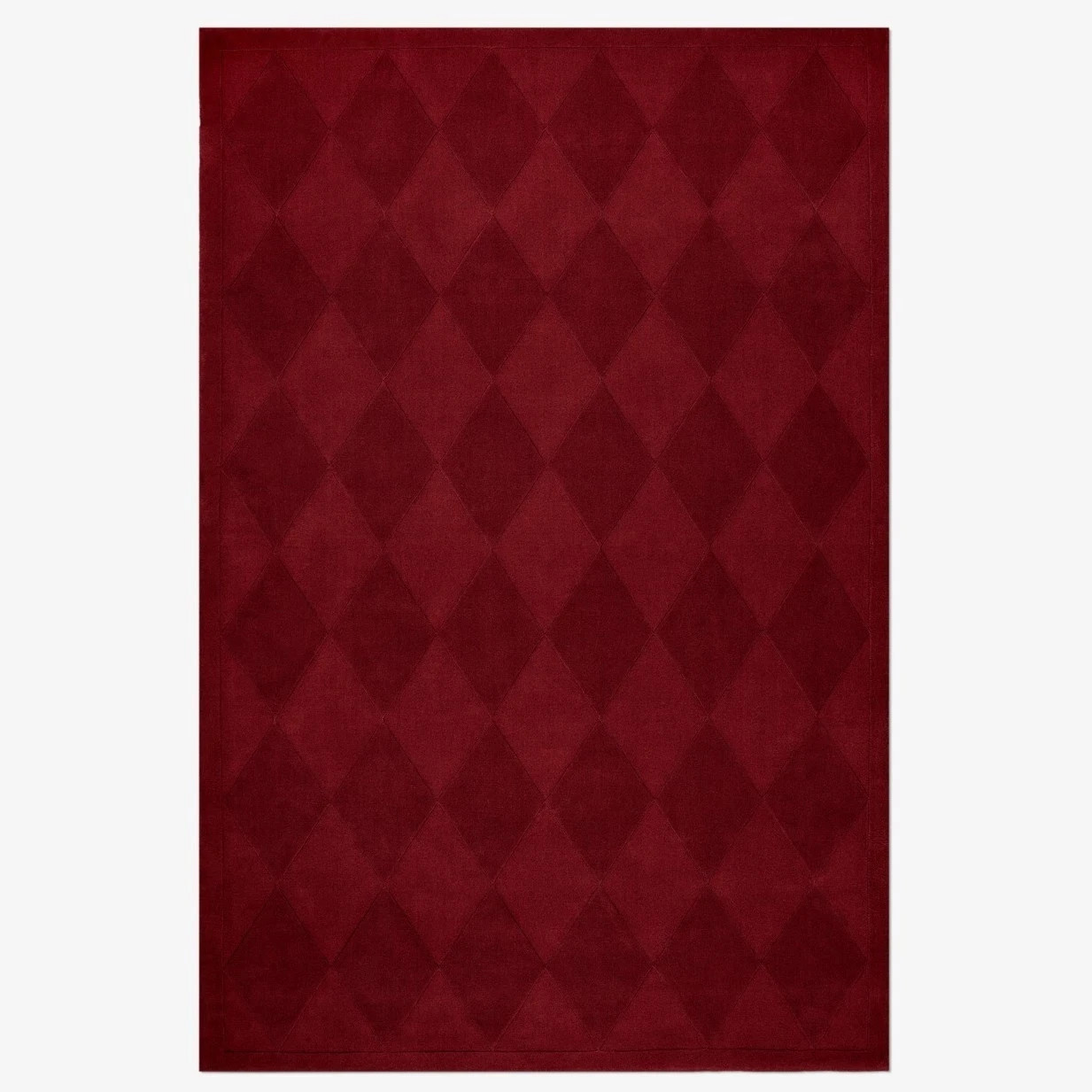 8x12 ft Handmade Hand-Tufted Wool Area Rug Burgundy Modern Living Room Carpet gallery