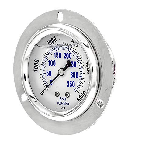 PRO-204L-254R Panel Mount Front Flanged Glycerin Filled 0 - 5,000 PSI gallery