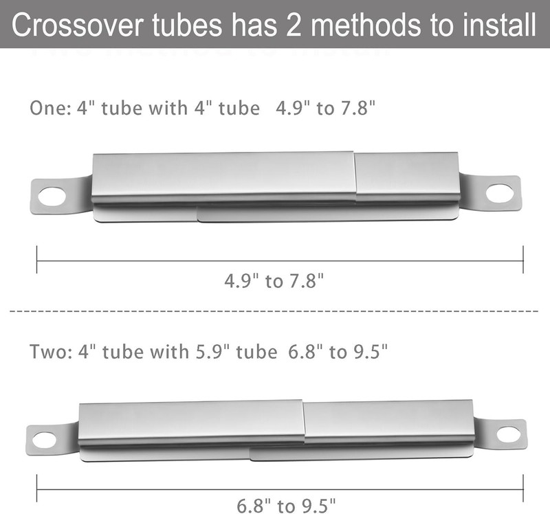Universal Adjustable Crossover Tubes, Charbroil Carryover Tube for Charbroil 463 gallery