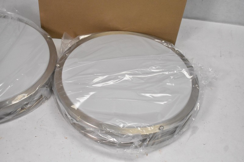 AKAARI LED Ceiling Light 2-Pack 11in Flush Mount 36W Dimmable 3000-6000K Nickel gallery