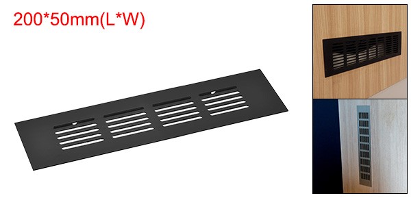 1pcs Rectangle Ventilation Grille Aluminum Alloy Mesh Air Vent Cover, 200x50mm gallery