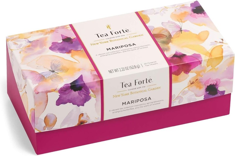 Luxurious 20-Count Mariposa Tea Sampler Gift Box - Individually Wrapped Infusers gallery