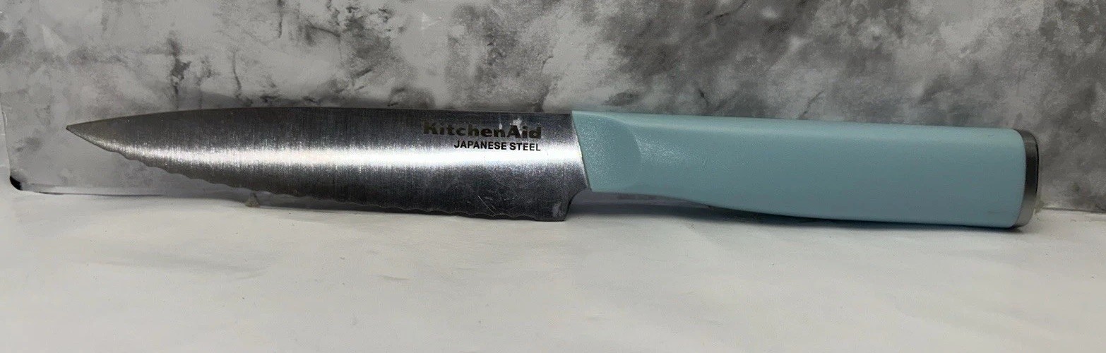 KitchenAid Blue Handle 5 1/2” Inch Japanese Steel Blade Kitchen Sharp Knife gallery