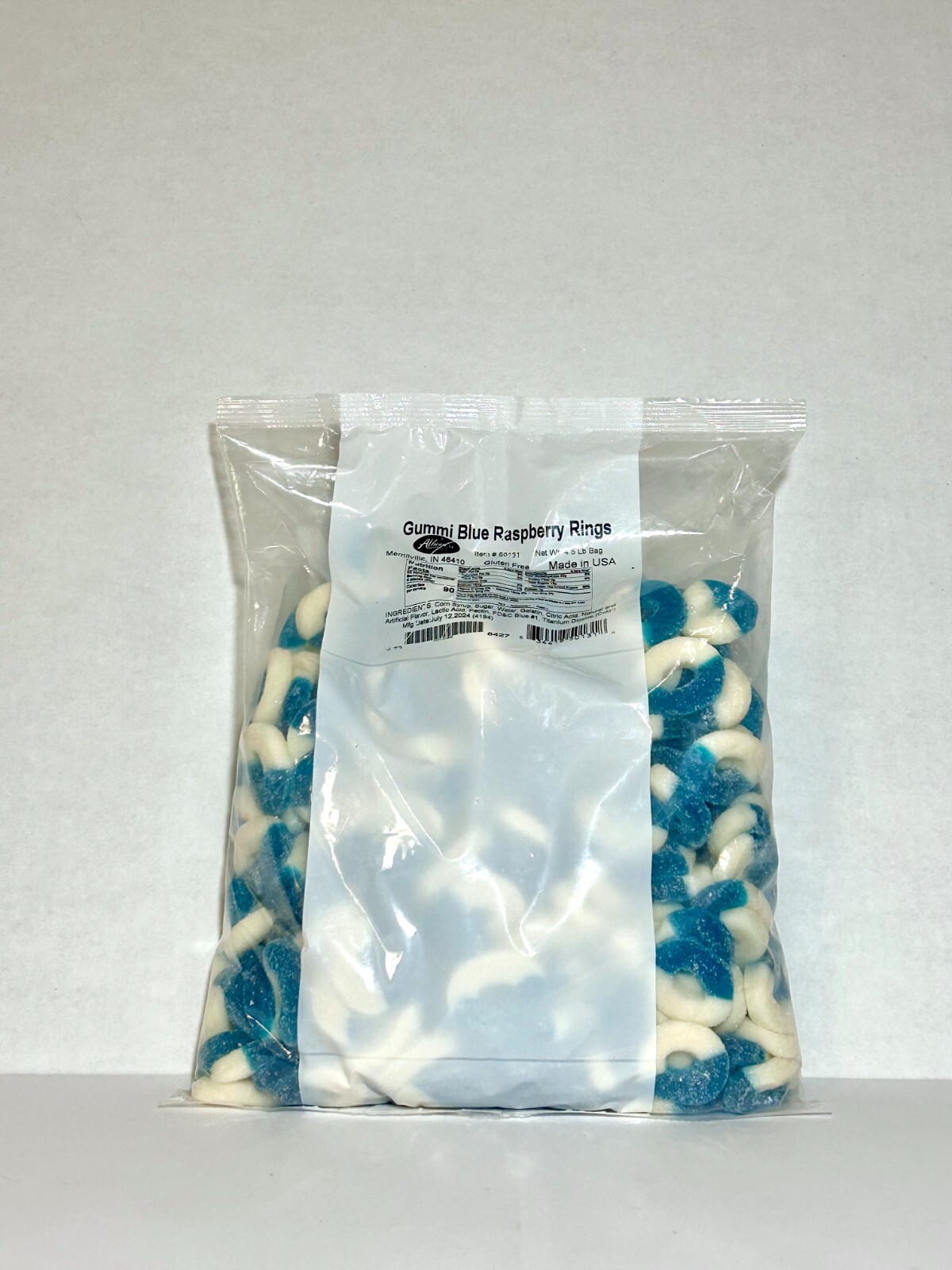Blue Raspberry Gummy Ring Candy 8oz 1LB 2LB 3LB 4LB 4.5LB Bag Fresh Candy gallery