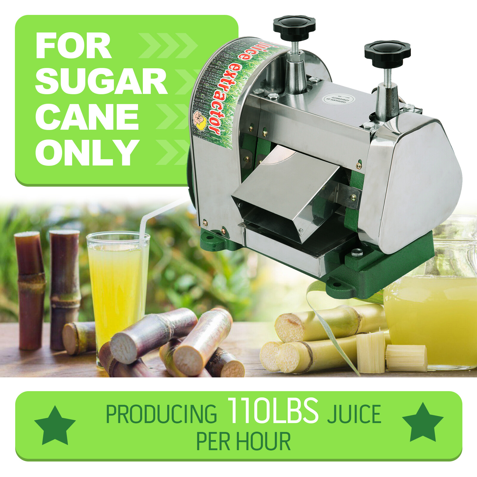 Manual Commercial Sugarcane Juicer Extractor Sugar Cane Juice Press Mill Machine gallery
