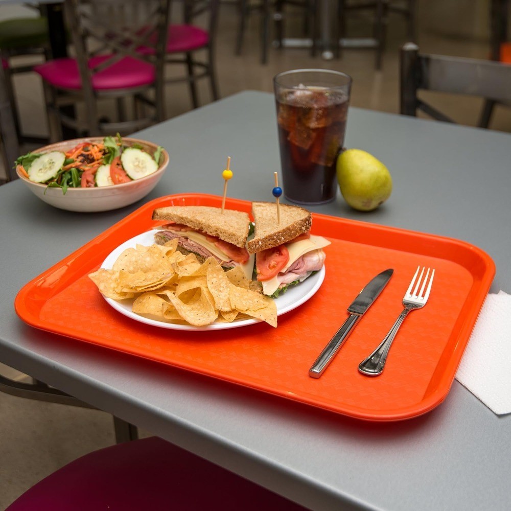 Cafe Fast Food Cafeteria Tray with Patterned Surface for Cafeterias, Fast Food, gallery