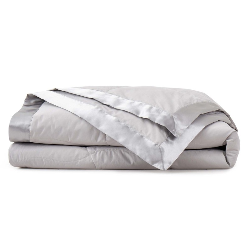 Oversized Down Blanket, King or Queen Bed Blanket with Satin Trim Cotton Shell gallery