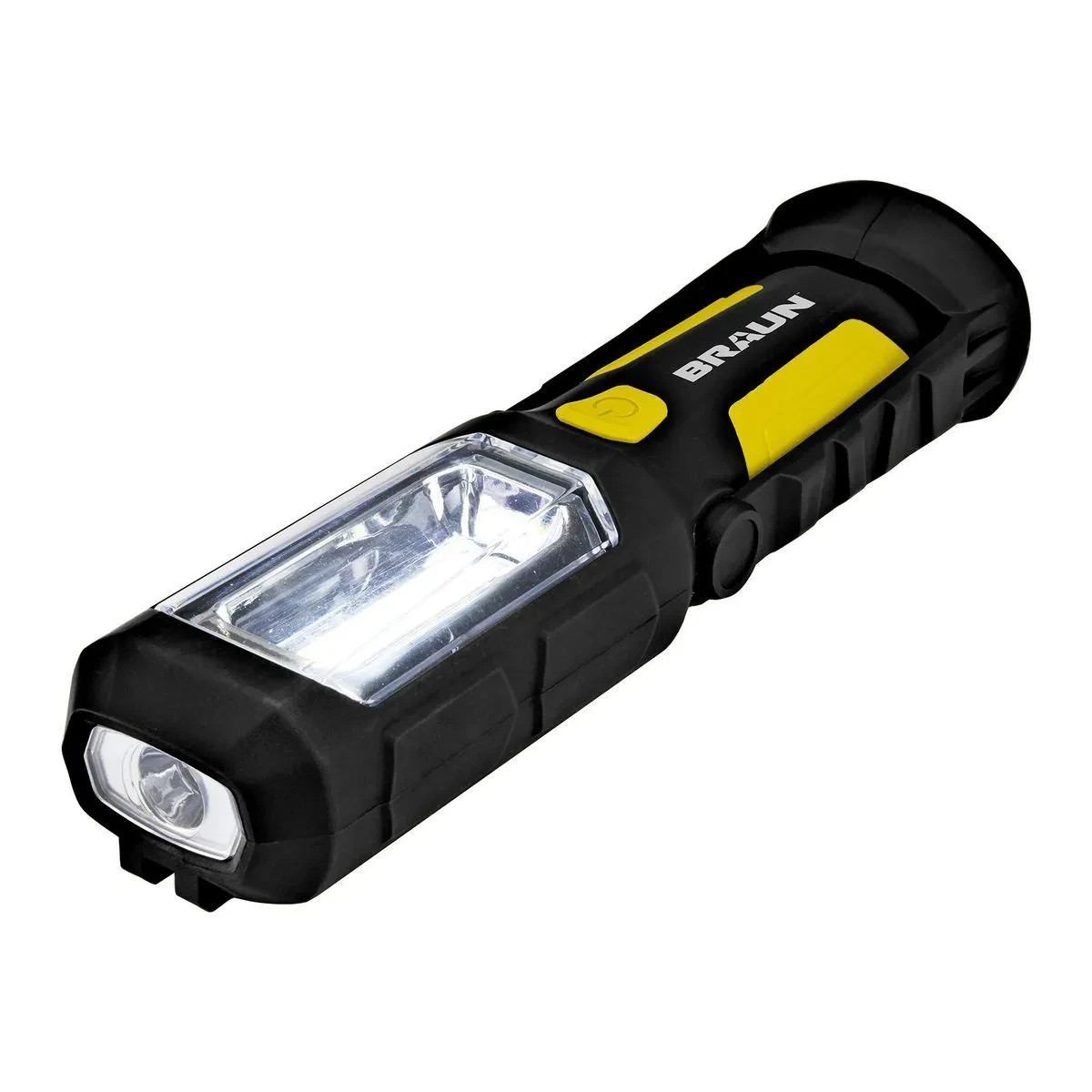 BRAUN 250 lumen WORKLIGHT Posable Magnetic 3Way LED Flashlight Home Job Shop Car gallery