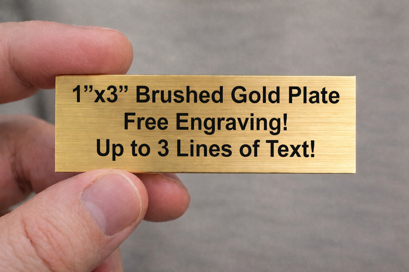Custom Engraved 1x3 Self Sticking Plate / Nameplate Tag Label Plaque Sign gallery