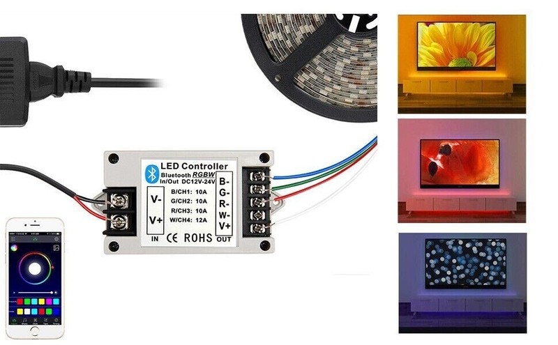 RGB/RGBW Bluetooth Controller APP Control for 5050 3528 SMD RGB LED Strip Lights gallery